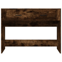 Produktbild för Avlastningsbord rökfärgad ek 100x39x75 cm konstruerat trä