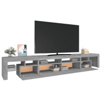 Produktbild för TV-bänk med LED-belysning grå sonoma 260x36,5x40 cm