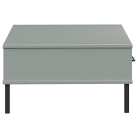 Produktbild för Soffbord med metallben OSLO grå massiv furu