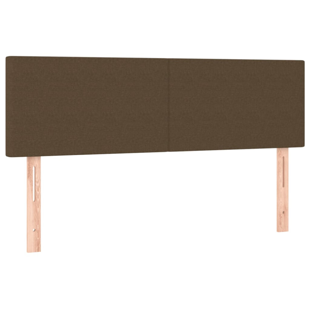 Produktbild för Ramsäng med madrass mörkbrun 140x200 cm tyg