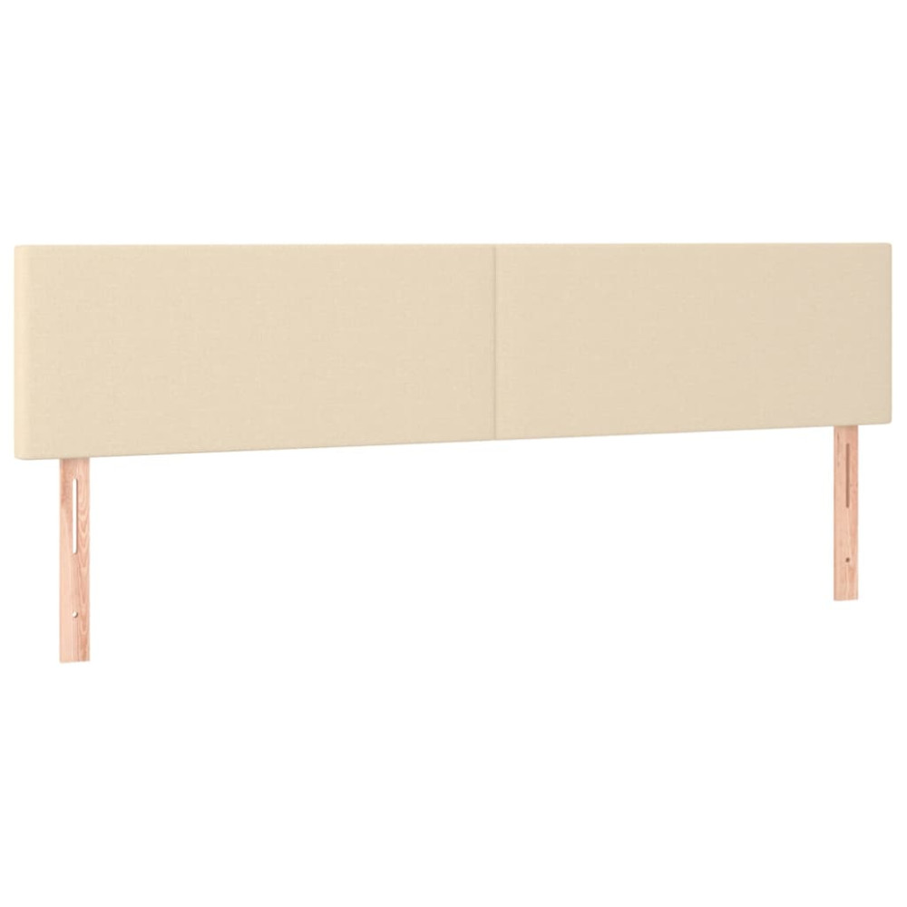 Produktbild för Ramsäng med madrass gräddvit 160x200 cm tyg