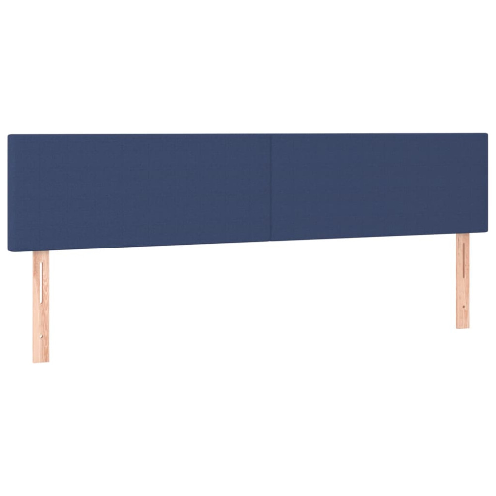 Produktbild för Ramsäng med madrass blå 160x200 cm tyg