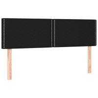 Produktbild för Ramsäng med madrass svart 140x200 cm tyg