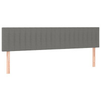Produktbild för Ramsäng med madrass mörkgrå 160x200 cm tyg