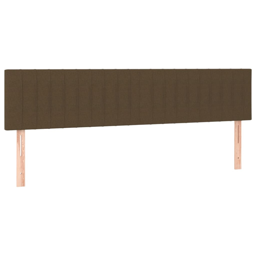 Produktbild för Ramsäng med madrass mörkbrun 180x200 cm tyg
