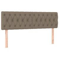 Produktbild för Ramsäng med madrass taupe 140x200 cm tyg