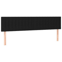 Produktbild för Ramsäng med madrass svart 160x200 cm tyg