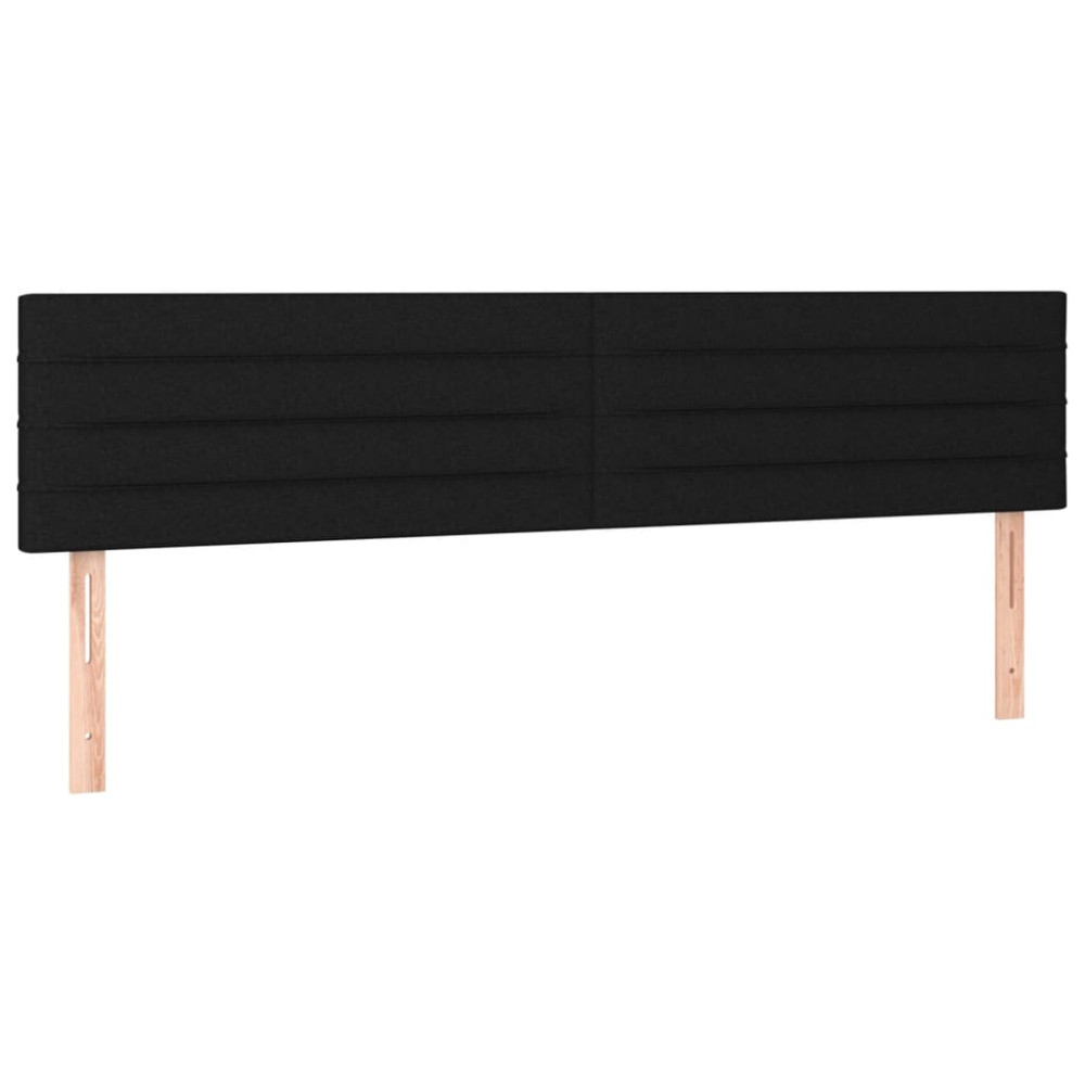 Produktbild för Ramsäng med madrass svart 160x200 cm tyg