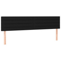 Produktbild för Ramsäng med madrass svart 160x200 cm tyg