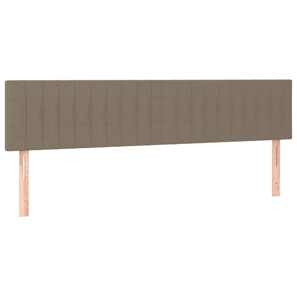 Produktbild för Ramsäng med madrass taupe 160x200 cm tyg