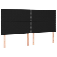 Produktbild för Ramsäng med madrass svart 180x200 cm tyg