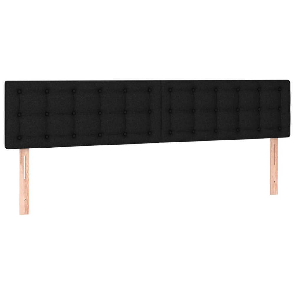Produktbild för Ramsäng med madrass svart 160x200 cm tyg