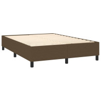 Produktbild för Ramsäng med madrass mörkbrun 140x200 cm tyg
