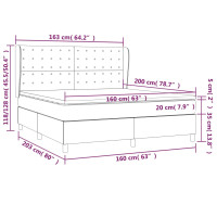 Produktbild för Ramsäng med madrass blå 160x200 cm tyg