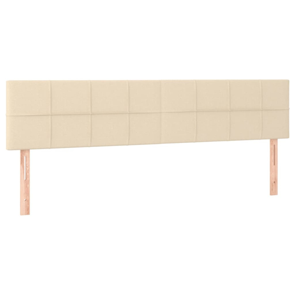 Produktbild för Ramsäng med madrass gräddvit 180x200 cm tyg