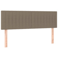 Produktbild för Ramsäng med madrass taupe 140x200 cm tyg