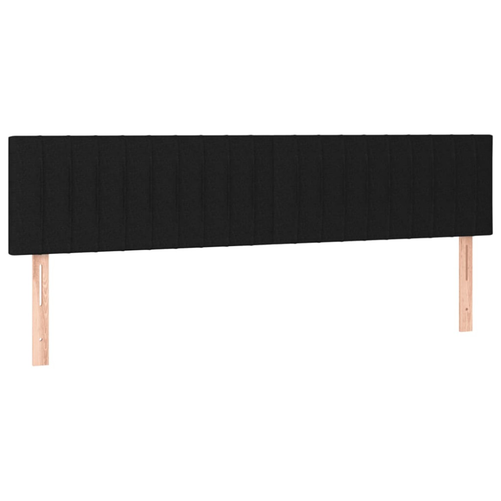 Produktbild för Ramsäng med madrass svart 160x200 cm tyg