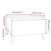 Produktbild för Soffbord 2 st rökfärgad ek 50x46x35 cm konstruerat trä