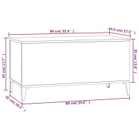 Produktbild för Soffbord sonoma-ek 90x44,5x45 cm konstruerat trä