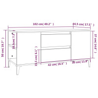 Produktbild för Tv-bänk sonoma-ek 102x44,5x50 cm konstruerat trä