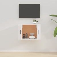 Miniatyr av produktbild för Väggmonterad tv-bänk vit 57x34,5x40 cm