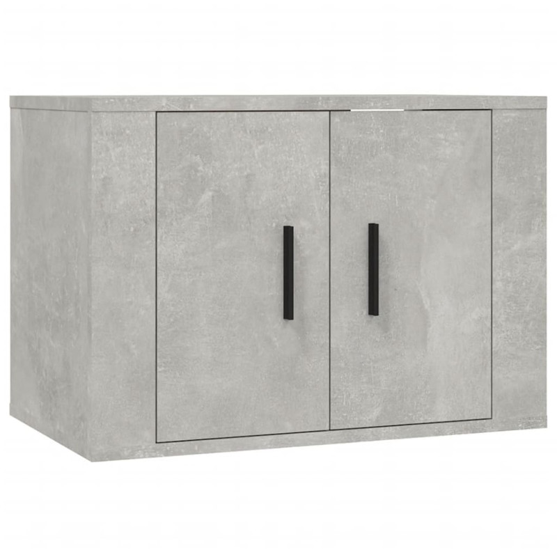 Produktbild för Väggmonterat tv-bänk betonggrå 57x34,5x40 cm