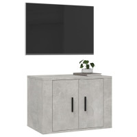 Miniatyr av produktbild för Väggmonterat tv-bänk betonggrå 57x34,5x40 cm