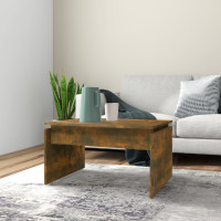 Produktbild för Soffbord rökfärgad ek 68x50x38 cm konstruerat trä