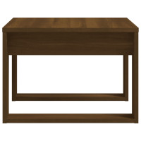 Produktbild för Sidobord brun ek 50x50x35 cm konstruerat trä