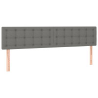 Produktbild för Ramsäng med madrass mörkgrå 160x200 cm tyg