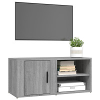 Miniatyr av produktbild för TV-skåp grå sonoma 80x31,5x36 cm konstruerat trä
