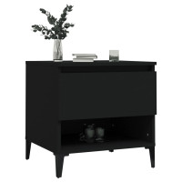 Miniatyr av produktbild för Sängbord svart 50x46x50 cm konstruerat trä