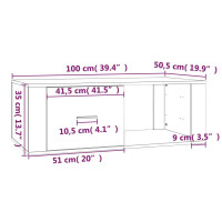 Produktbild för Soffbord vit högglans 100x50,5x35 cm konstruerat trä
