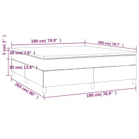 Produktbild för Ramsäng med madrass svart 180x200 cm tyg