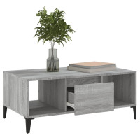 Produktbild för Soffbord grå sonoma 90x50x36,5 cm konstruerat trä