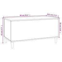 Produktbild för Soffbord brun ek 90x44,5x45 cm konstruerat trä