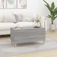 Produktbild för Soffbord grå sonoma 90x44,5x45 cm konstruerat trä