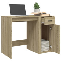 Produktbild för Skrivbord sonoma-ek 100x49x75 cm konstruerat trä