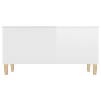 Produktbild för Soffbord vit högglans 90x44,5x45 cm konstruerat trä
