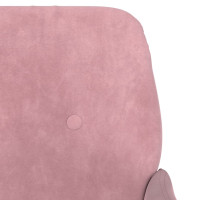 Produktbild för Fåtölj rosa 62x79x79 cm sammet