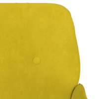 Produktbild för Fåtölj gul 62x79x79 cm sammet