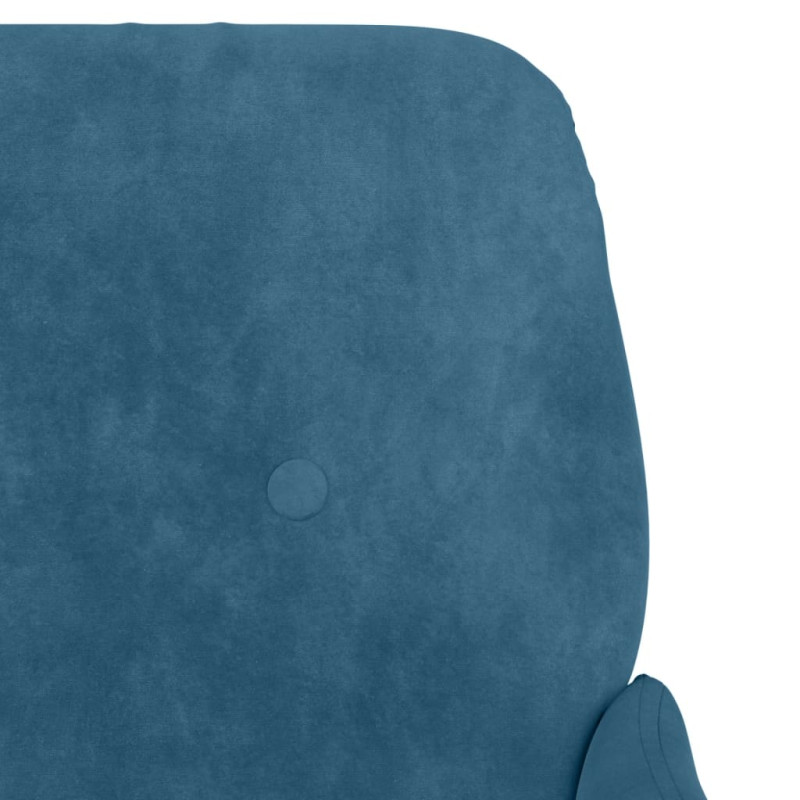 Produktbild för Bänk blå 108x79x79 cm sammet