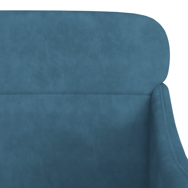 Produktbild för Fåtölj blå 63x76x80 cm sammet