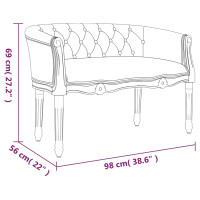 Produktbild för Bänk 98x56x69 cm linne