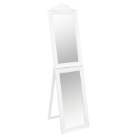 Produktbild för Fristående spegel vit 45x180 cm