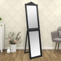 Miniatyr av produktbild för Fristående spegel svart 50x200 cm