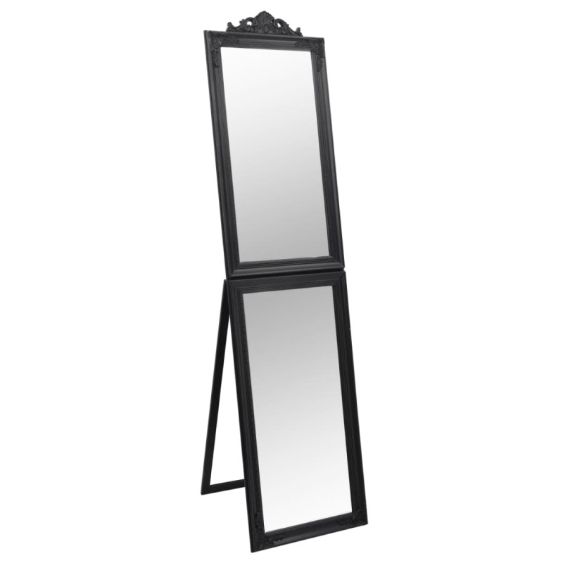 Produktbild för Fristående spegel svart 50x200 cm