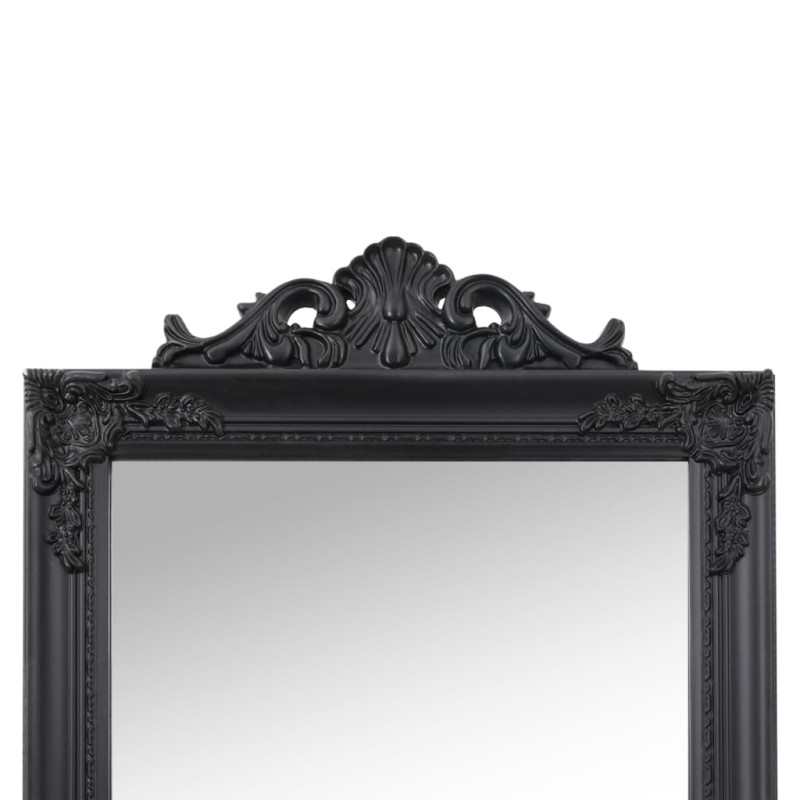 Produktbild för Fristående spegel svart 50x200 cm