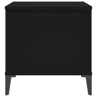 Produktbild för Soffbord svart 60x44,5x45 cm konstruerat trä