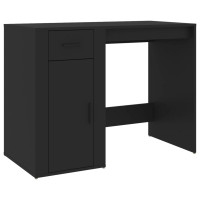 Miniatyr av produktbild för Skrivbord svart 100x49x75 cm konstruerat trä